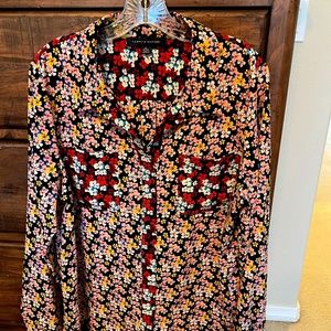 Tommy Hilfiger Floral Blouse - Black, Red, Pink, Yellow